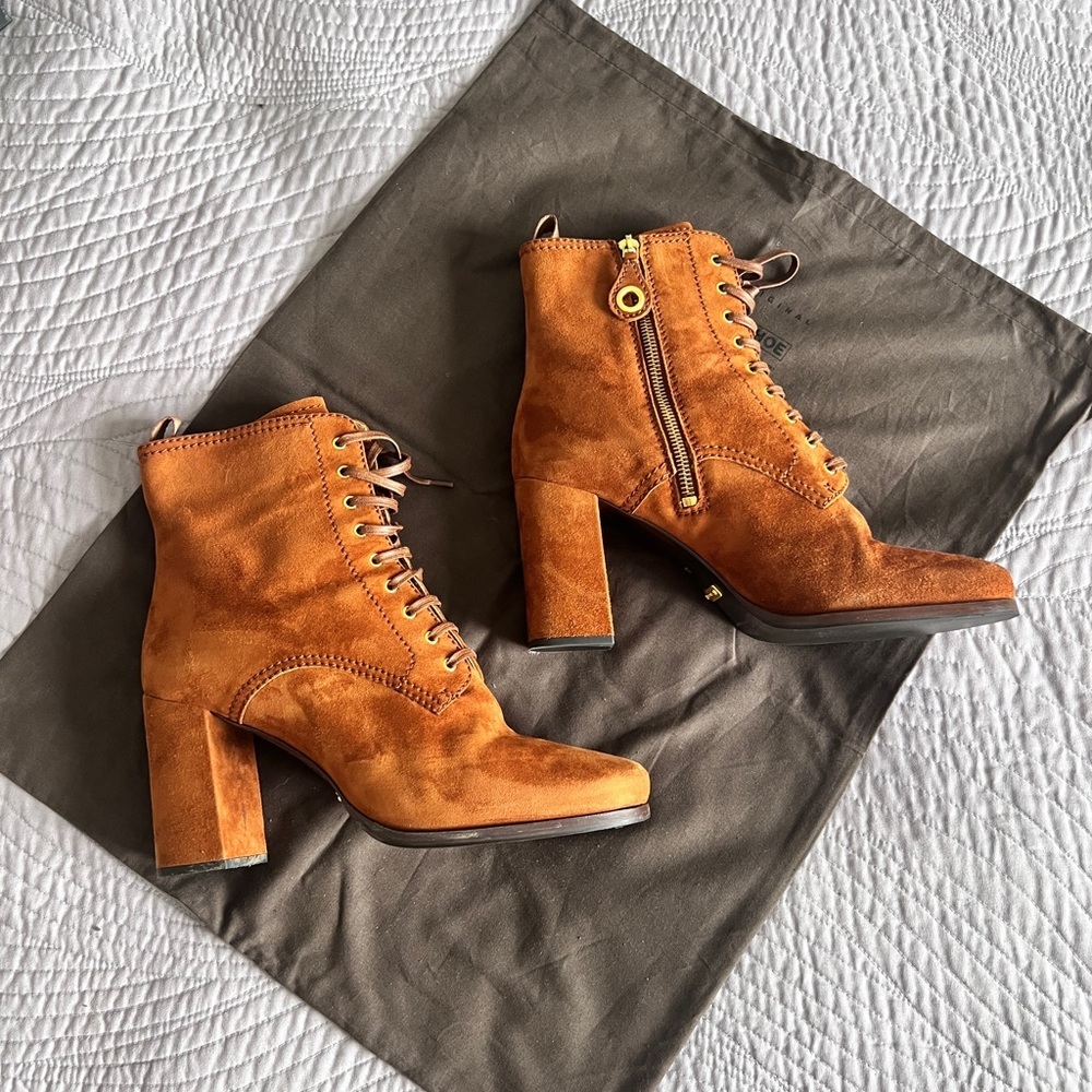 Car Shoe Lace-up ankle suede Boots size 40 - Picture 8 of 10
